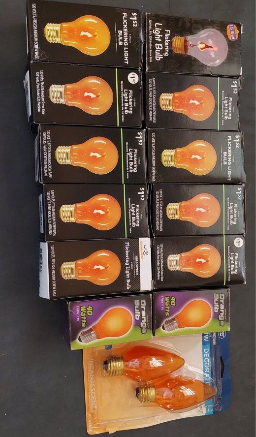 14 Orange Light Bulbs