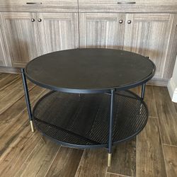 Black Round Coffee Table 