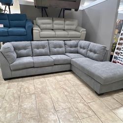 ♠️New ♠️$10 Down Payment Finance ▪️▪️Marleton Gray 2 Piece Sectional With Chaise