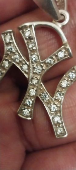 Sterling Silver Ny Yankees Pendant 