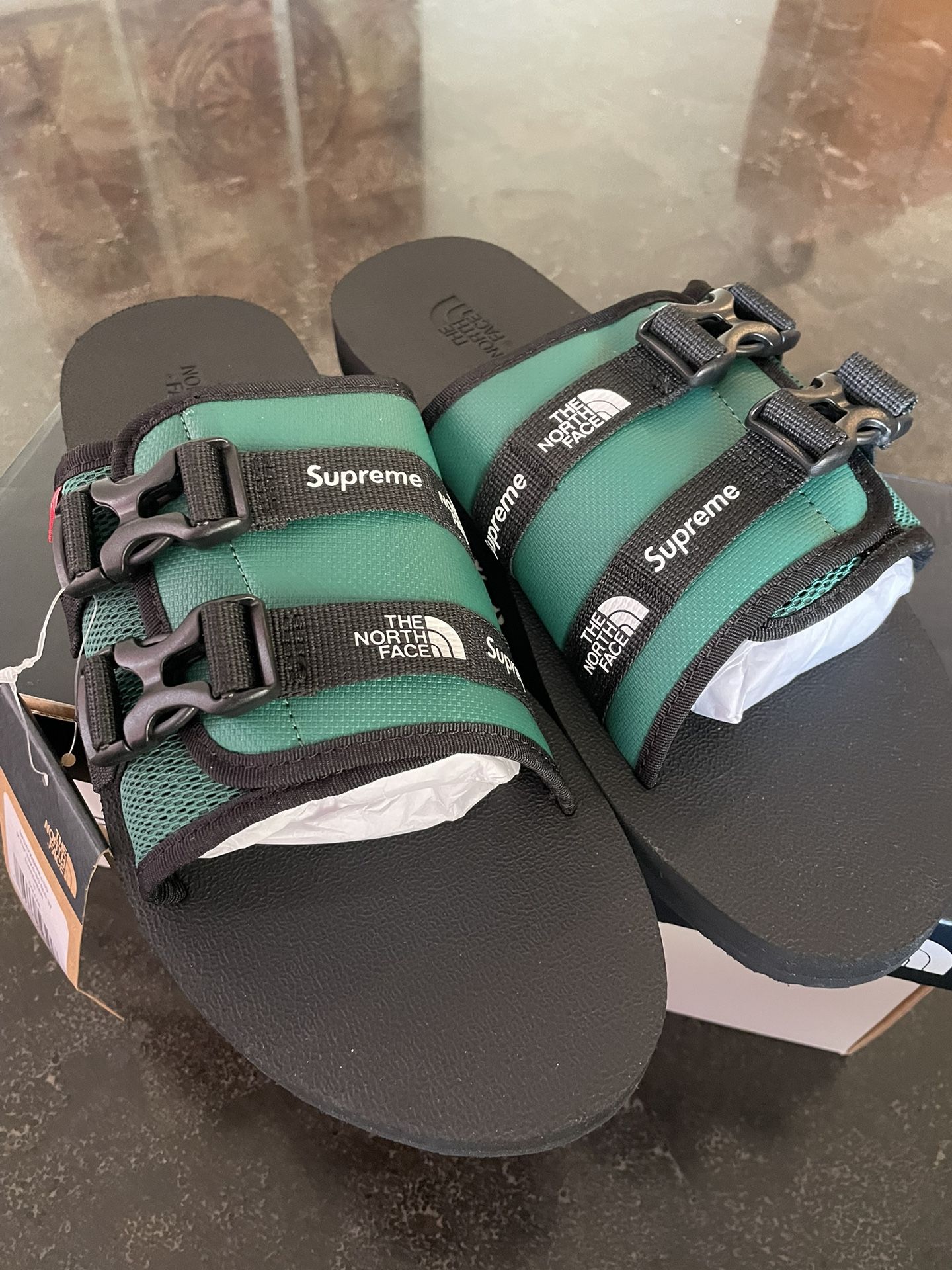 Supreme, The North Face Trekking Slides