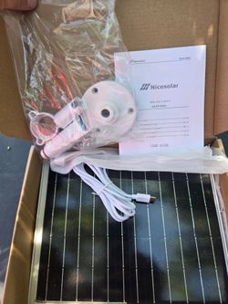 Waterproof Solar Panel with 4M Charging Cable for Battery Cameras