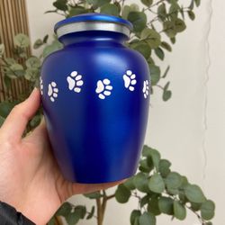 Handmade Steel Pet Urn For Medium Size Pets