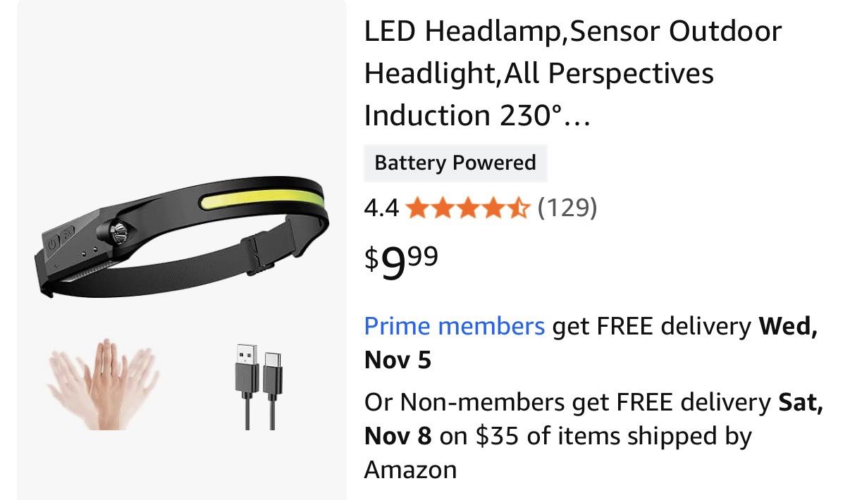 2 Head Lamps For $10 Total. 