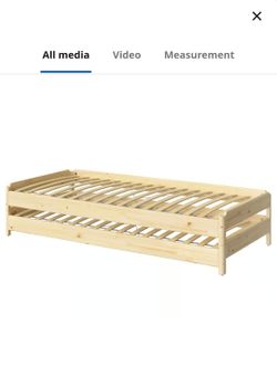 Stackable bed, pine, Twin
