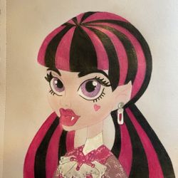Monster high art work made by hand