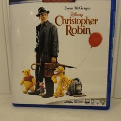 $5 DISNEY BLU RAY MOVIE. CHRISTOPHER ROBIN. BLU RAY ONLY. NO DIGITAL. $5 OR TRADE FOR A MOVIE TITLE I DO NOT ALREADY OWN.
