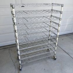 InterMetro Commercial Mobile Wine Bottle Rack
