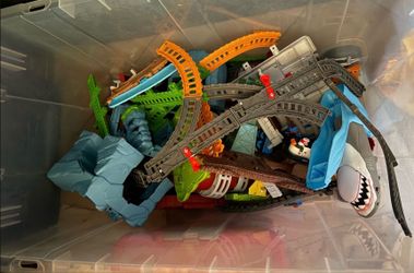 Toy trains and tracks