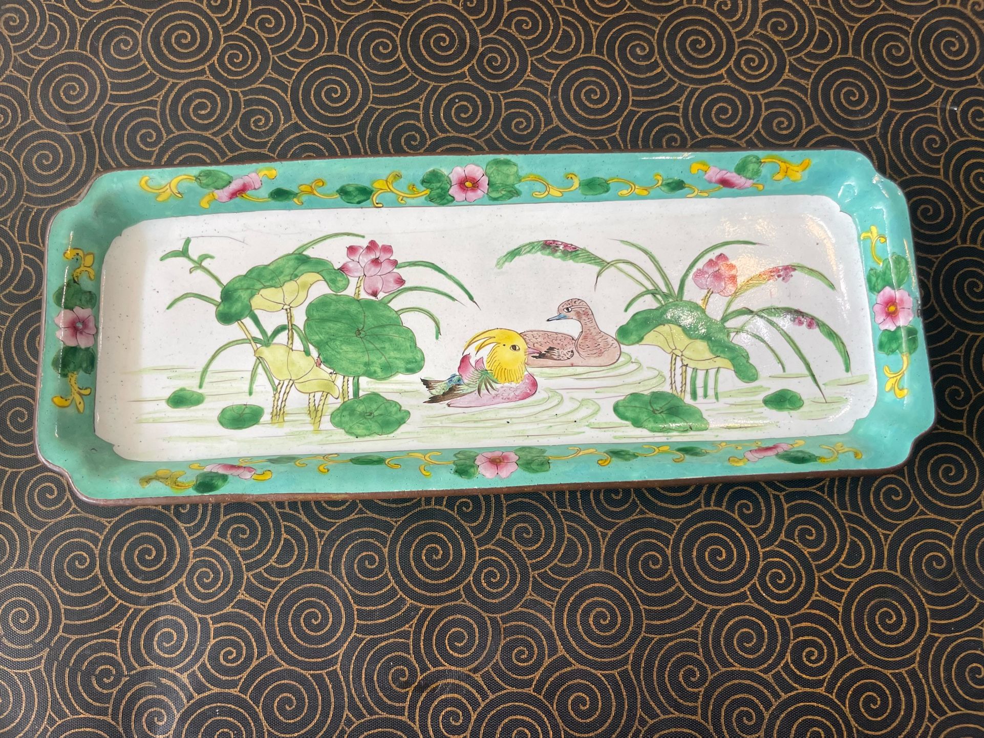 Antique 19th Century Chinese CANTON ENAMEL TRAYS