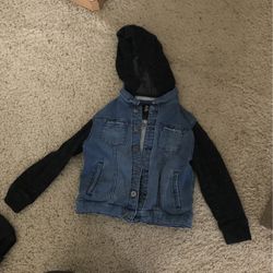 Jean Jacket With Hood Kids Size 6/7