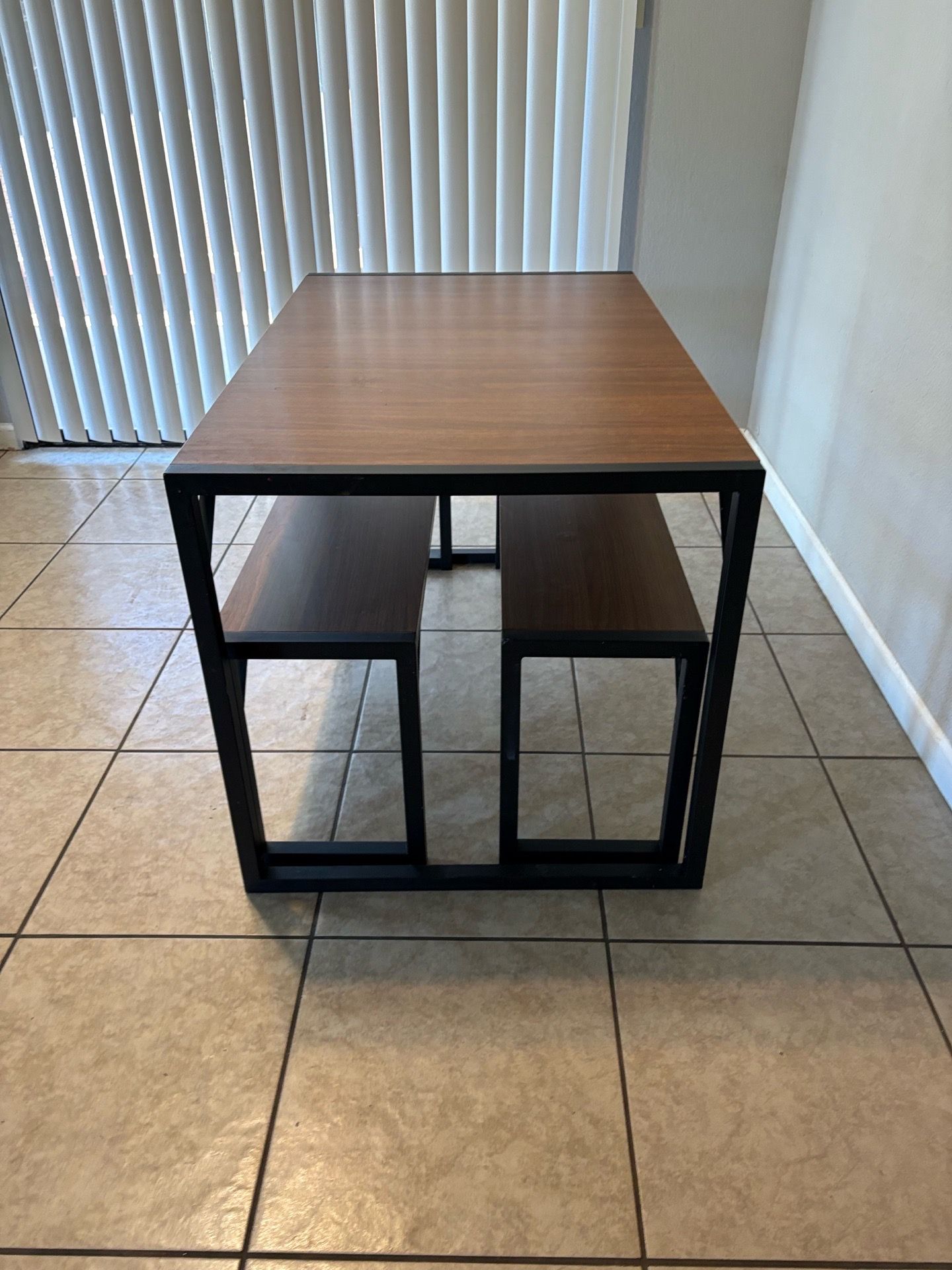 Dining table and benches