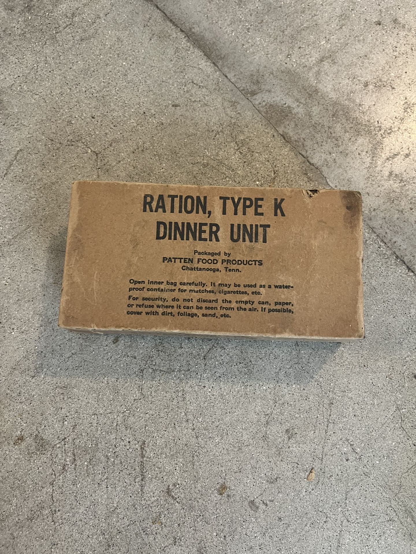 Vintage WW2/Korean War Era Authentic US Army MRE K Rations
