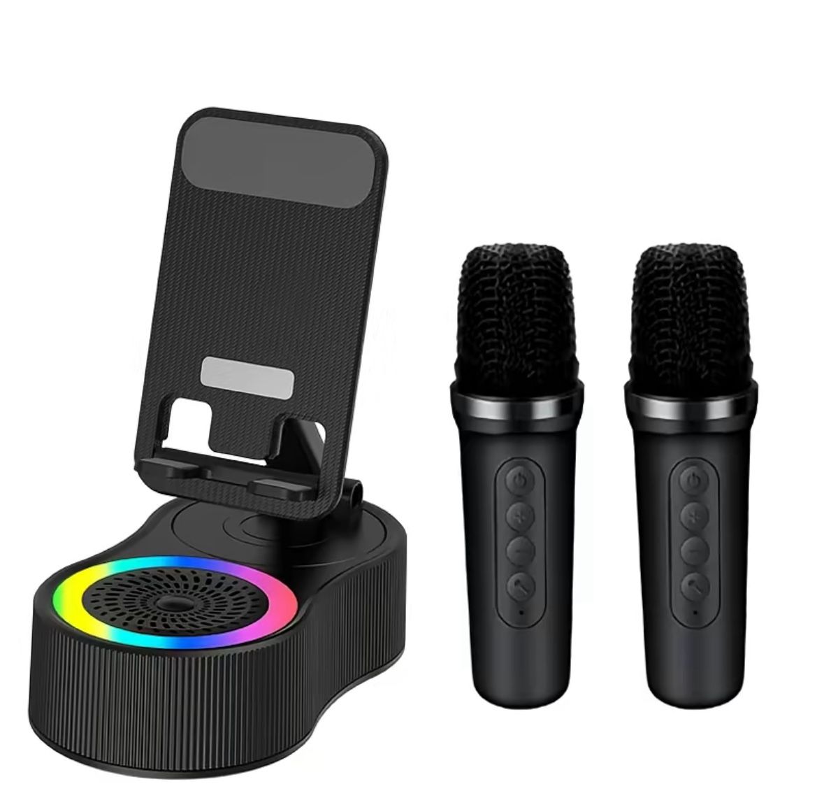 Wireless Karaoke Speaker Phone Stand with 2 microphones