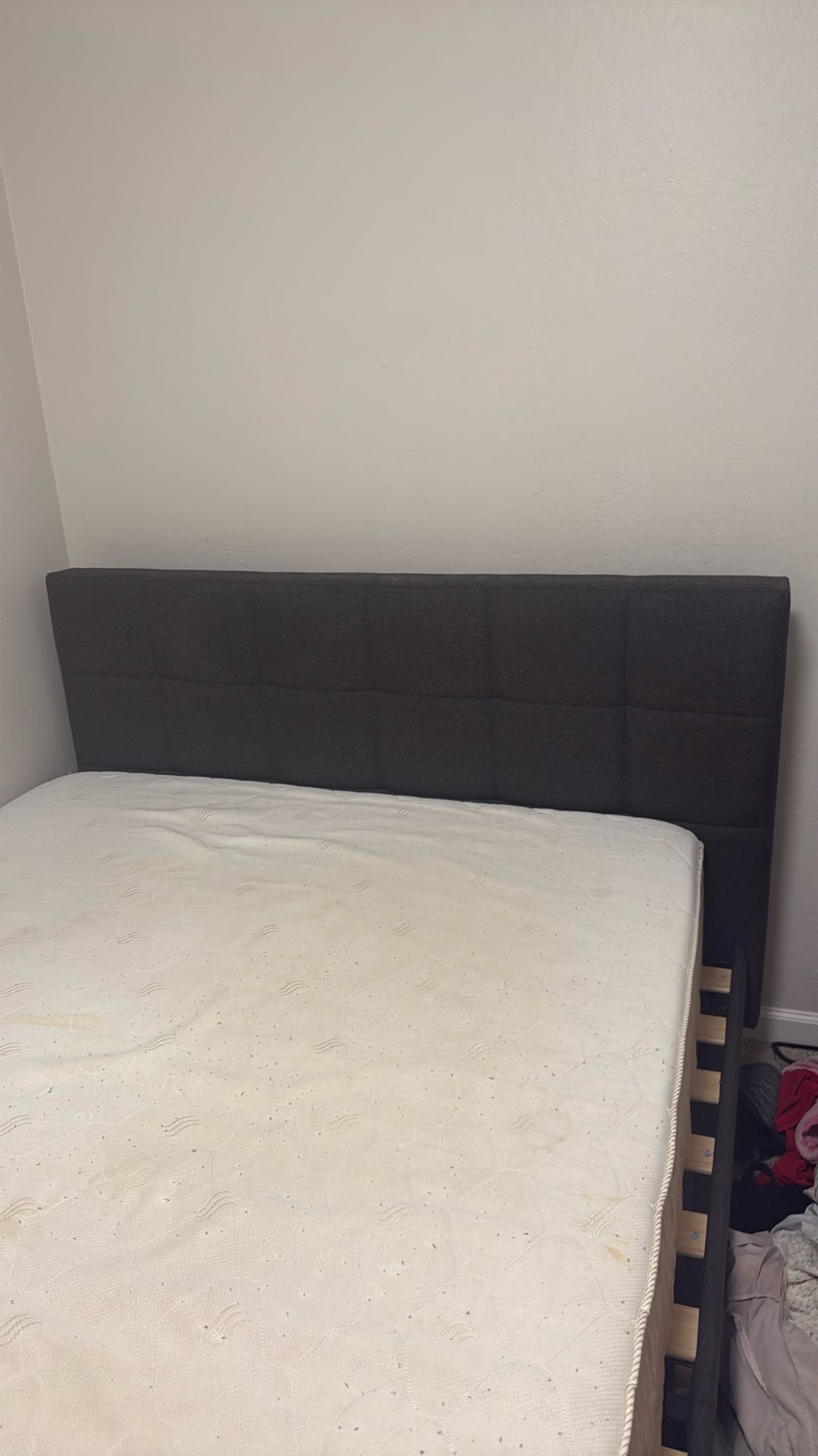 Queen Bed Frame & Mattress 
