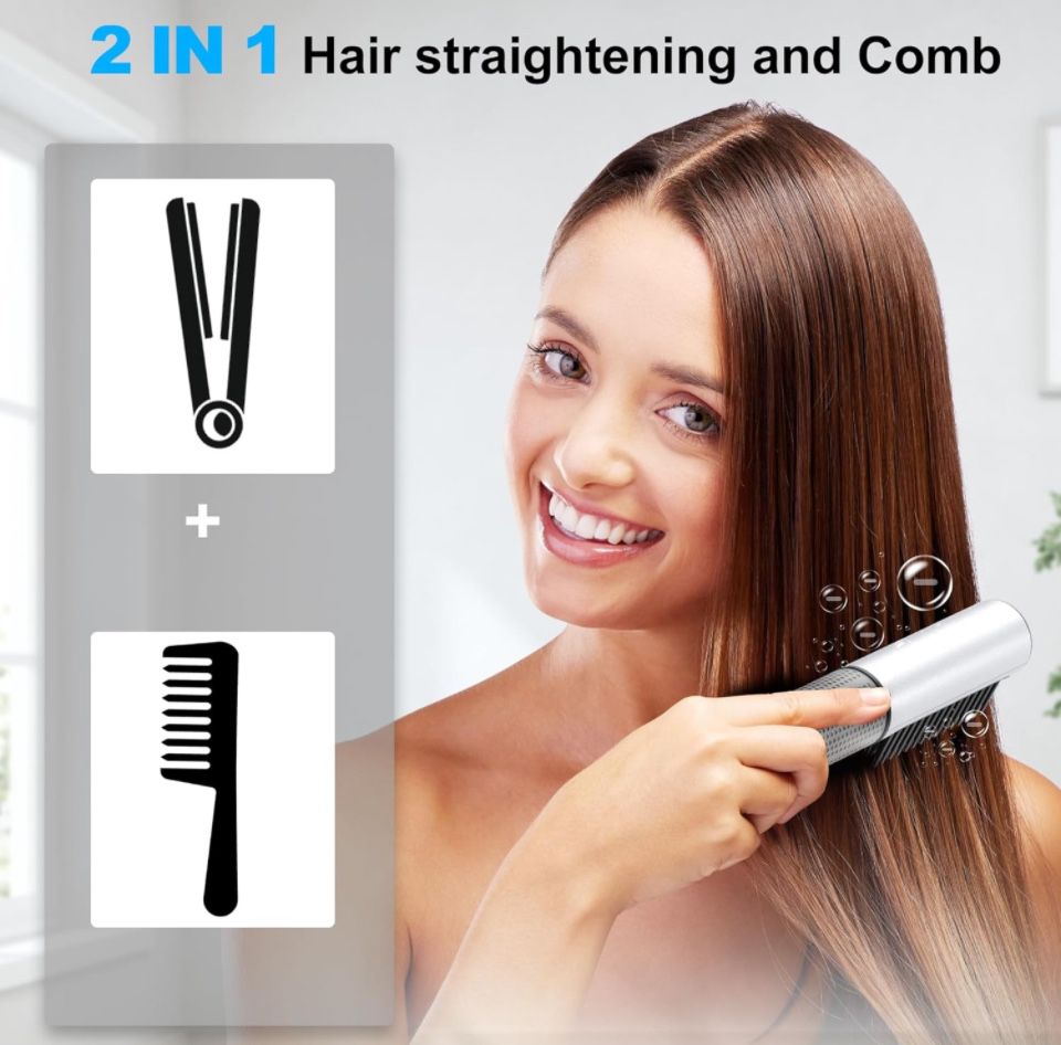 Ceramic Cordless Hair Straightener brush