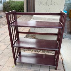 Wooden Bookshelf 3 Tier Stand Foldable