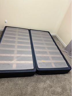 King mattress and 2 twin xl boxsprings