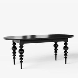 Black dining table
