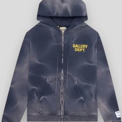 Gallery Zip Up Chrome Hoodie Hearts Hood Denim Jeans Tears Dept Hooded Jacket Sweater XL