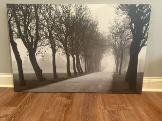 “Misty Road” Large Canvas Art From IKEA Black And White