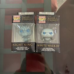 Funko pop keychain night king & white walker new game of thrones