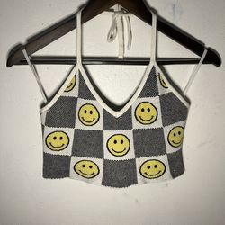 Smiley Crop Top