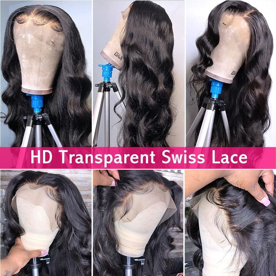 "Trinitykhair .com Lace Front Wigs Human Hair Wigs 13x4 Body Wave Glueless Wigs Human Hair Pre "