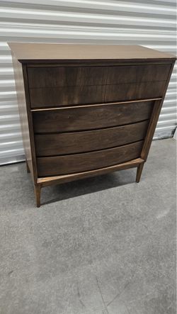 BEAUTIFUL TALL SOLID WOOD MCM DRESSER