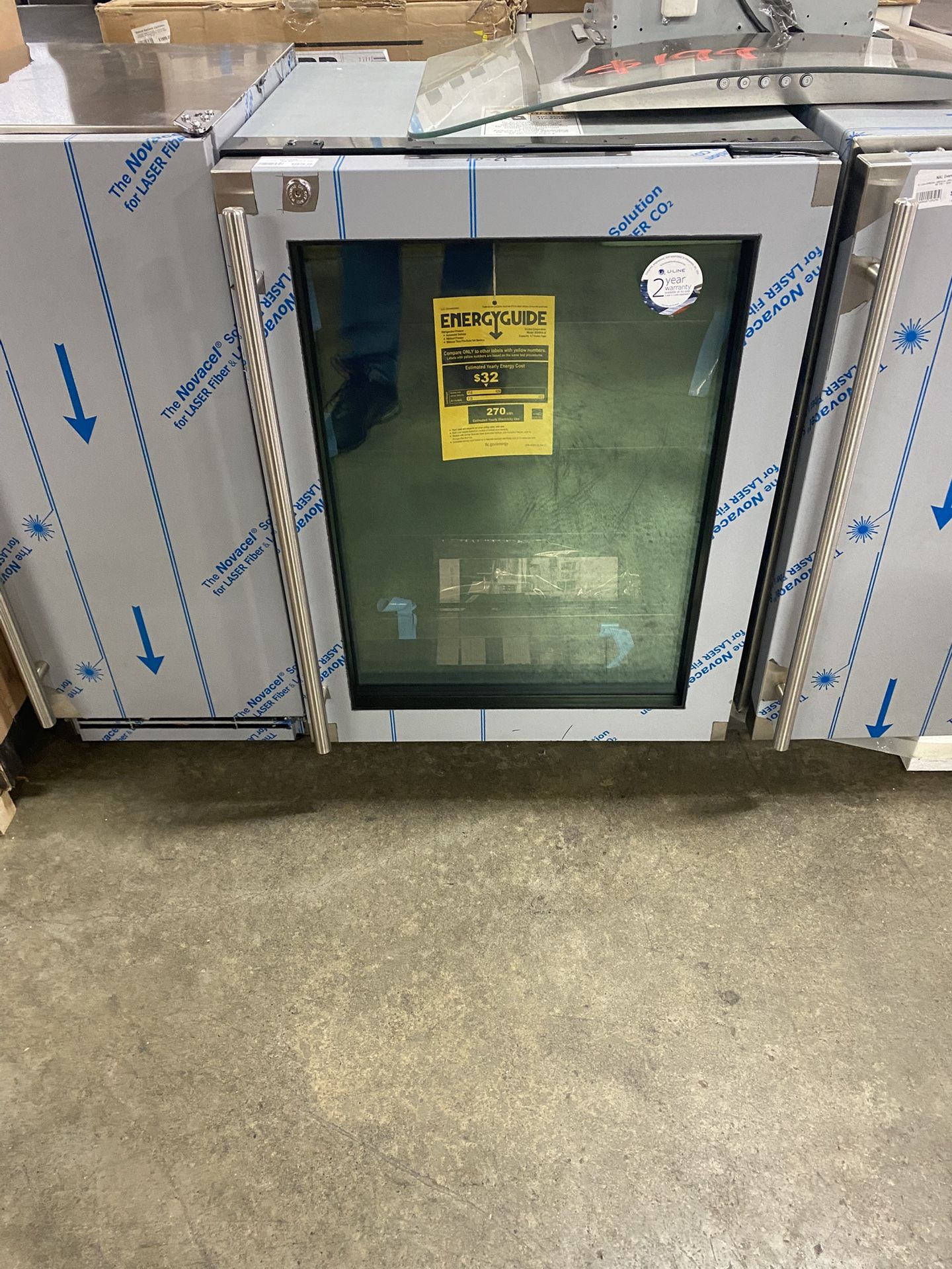 U-2224RGLS-00B U-Line 24" Glass Door Refrigerator National Appliance Liquidators Everett