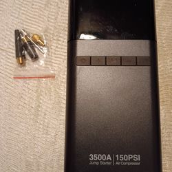 Portable Car Jump Starter w/ Air Compressor 3500A 150 PSI – Power Bank & LED