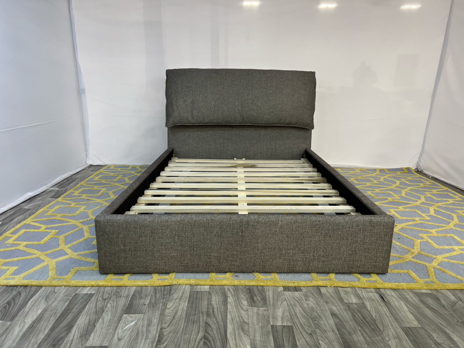 ( Delivery Available ) Four Hands Queen Sized Gray Bed Frame