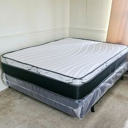 NEW QUEEN-SIZE PILLOW TOP MATTRESS & BOX SPRING ‐ 2PC