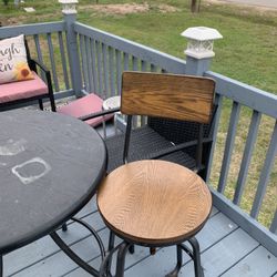 Bar Table And Two Stools 