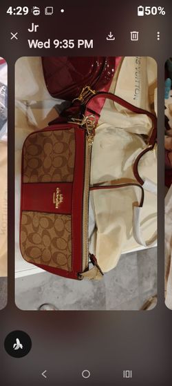 Coach  Bag Red and Tan