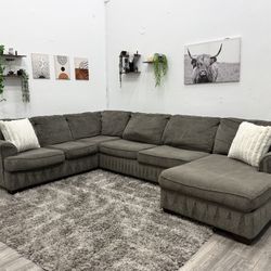 Grey Sectional Couch - Free Delivery 