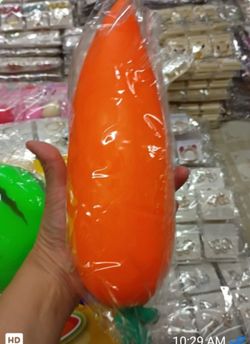Large Orange Carrot Squishy Toy
