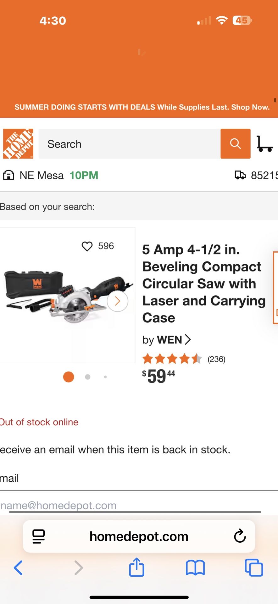WEN - 5 Amp 4-1/2 in. Beveling Compact Circular Saw with Laser and Carrying Case WEN - 5 Amp 4-1/2 in. Beveling Compact Circular Saw with Laser an