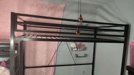 Metal Bunk Bed Frame – Black