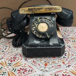 Antique Rotary DIAL Telephone - Art DECO pyramid Style