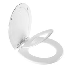 7798: New Mayfair NextStep2 Toilet Seat with Built-In Potty Training Seat, Slow-Close, Removable that will Never Loosen, Round, White