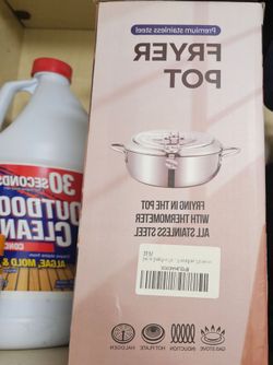 Stainless Steel Fryer Pot with Thermometer