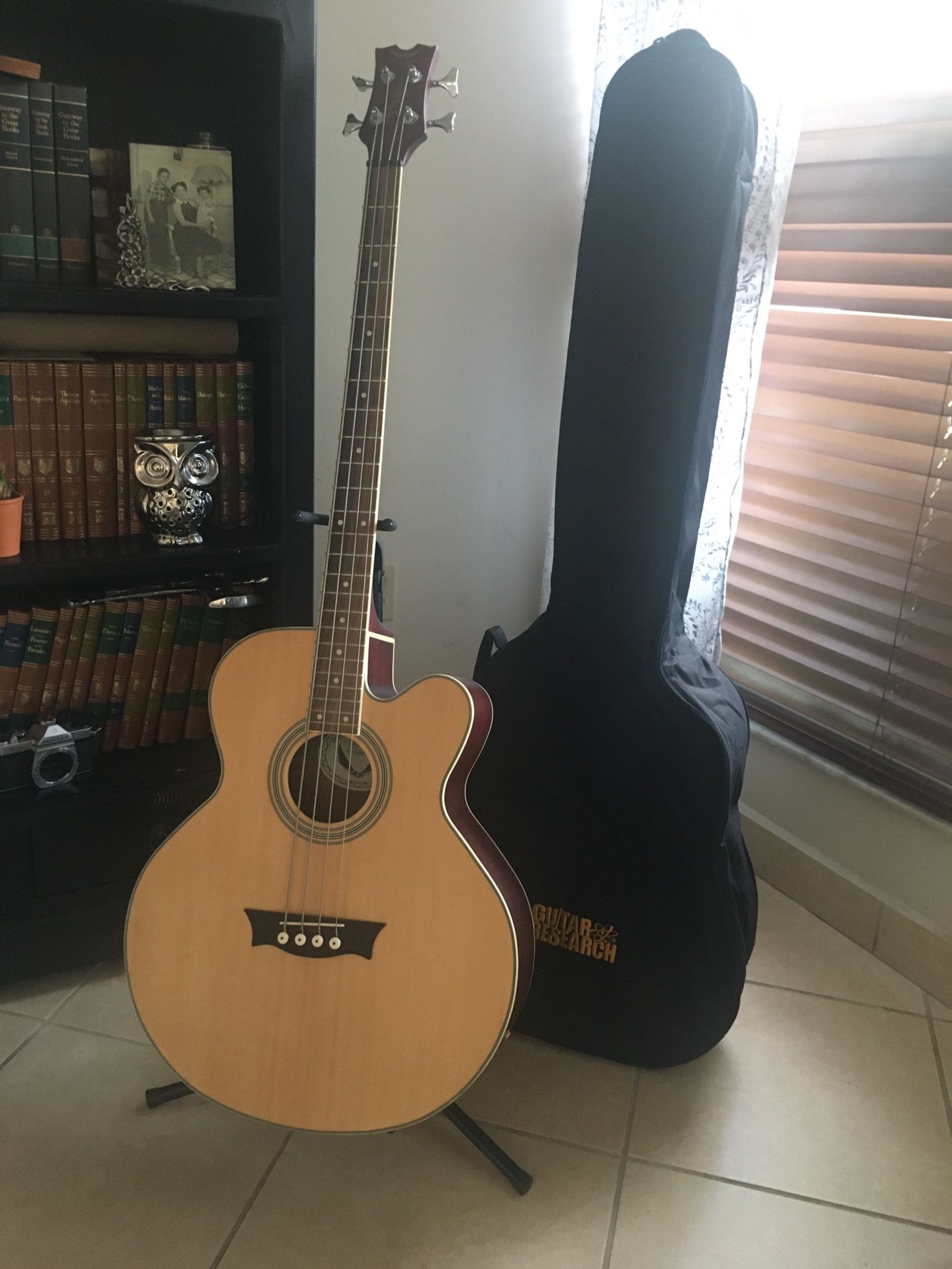 Acoustic-Electric Bass Guitar with case. Only a couple of months old.