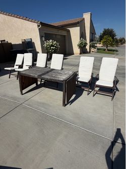 Outdoor table with chairs
