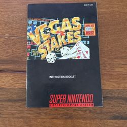 Snes Vegas Stakes Manual Only
