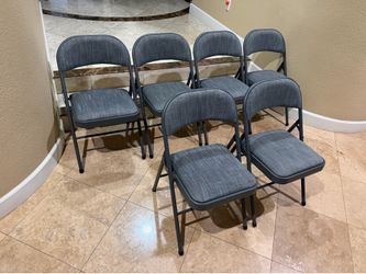 6 Maxchief Cushioned Metal Folding Chairs