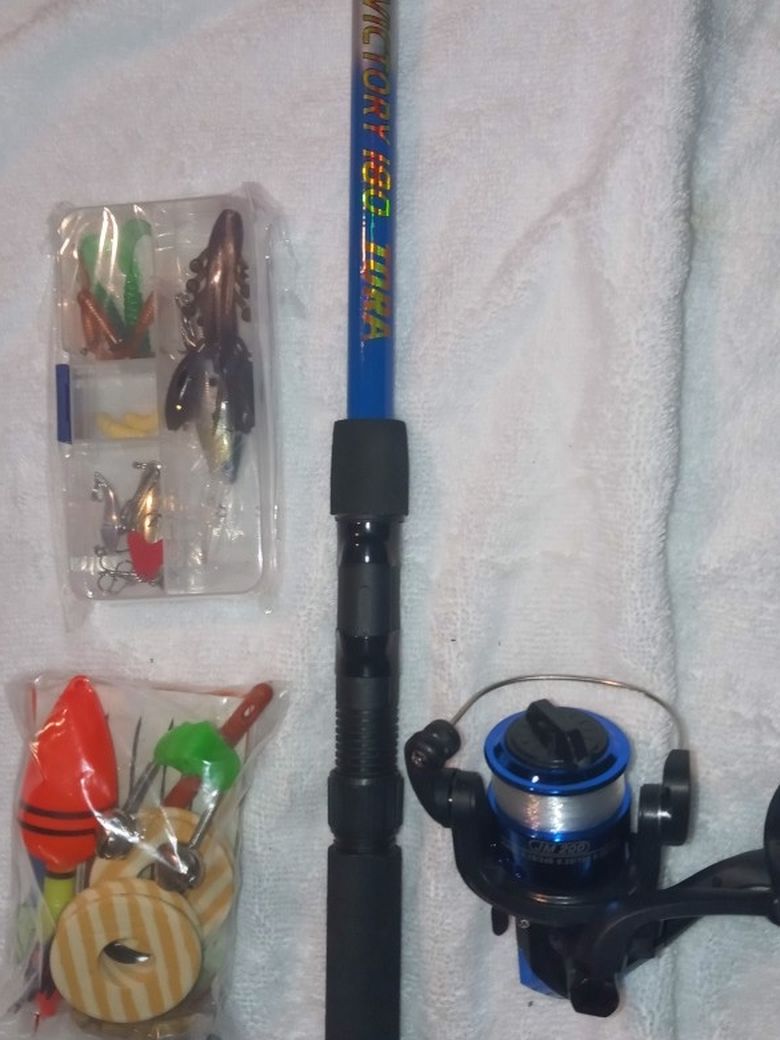 Extendable 6-ft Fishing Pole With Fishing Accessory Kit