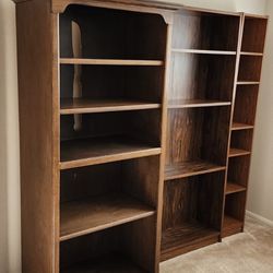 2 Wood Book Shelves 