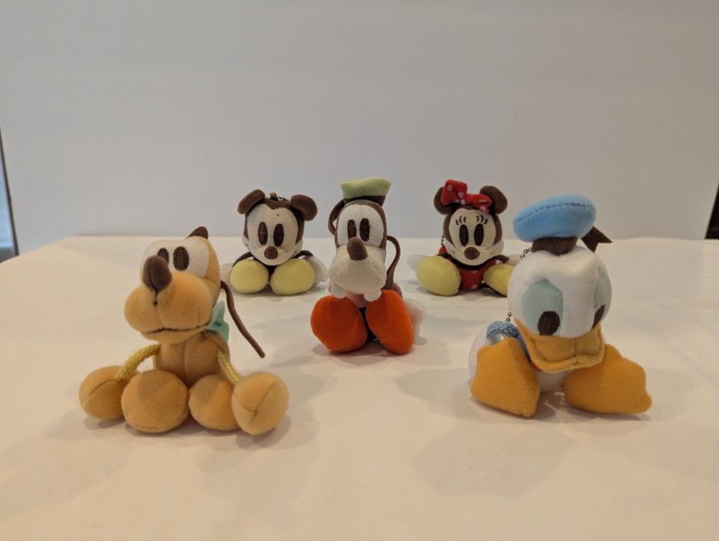 Vintage Style Disney Plush Keychains