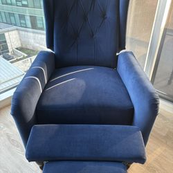 Kelly Clarkson Home Blue 26.5” Wide wing chair recliner